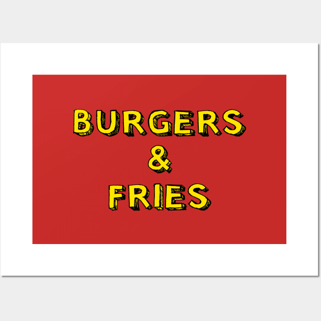 Burgers and Fries Wall Art by Sketchy